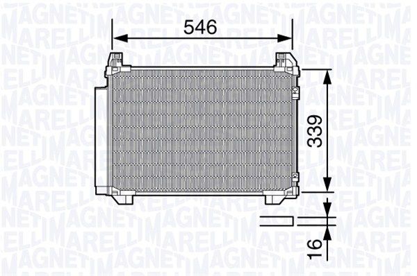 MAGNETI MARELLI Lauhdutin, ilmastointilaite 350203687000